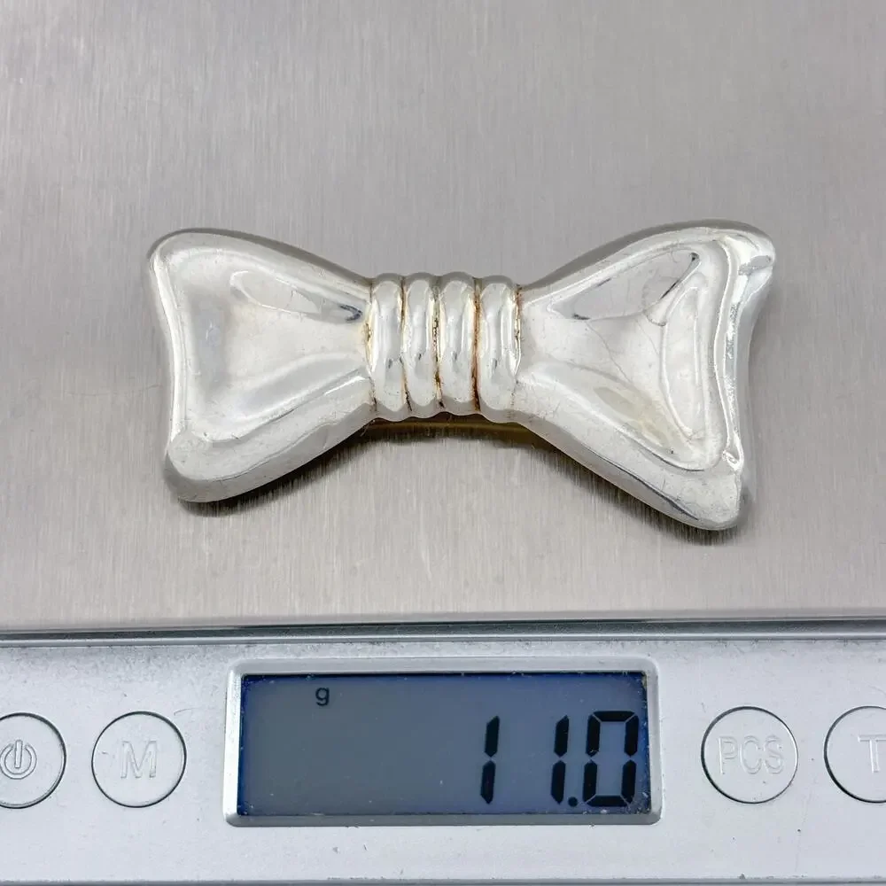Vintage Sterling Silver 925 Bow Brooch Pin